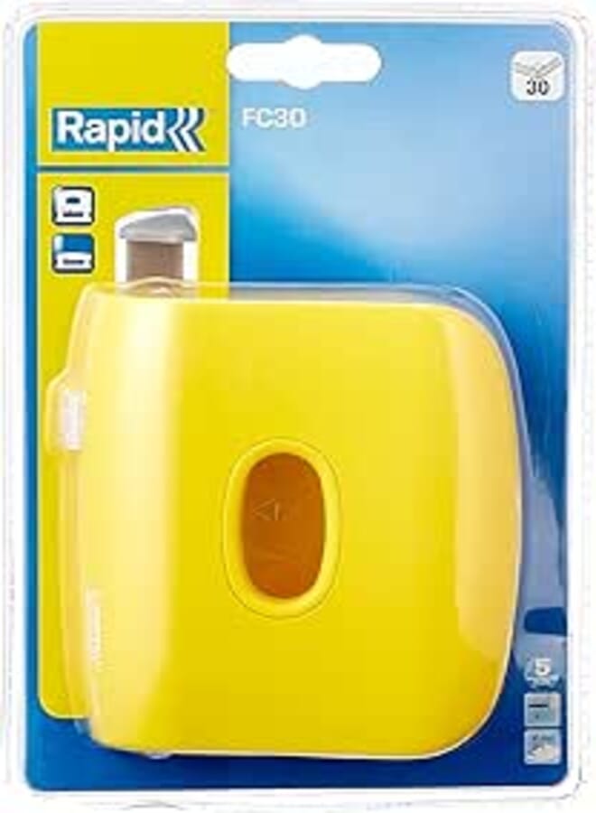 Rapid 30 sheets paper puncher - yellow